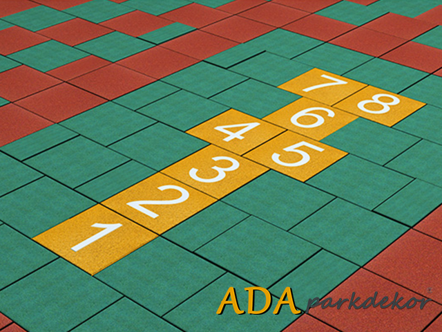 10-61500 Kauçuk Karo Seksek Oyun Zemin Kaplama Modeli