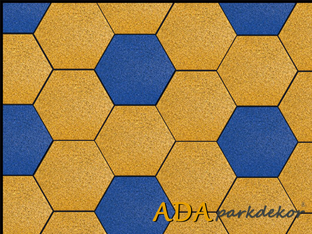 07-61010 Kauçuk Karo Zemin Kaplama(Sarı ve Mavi)