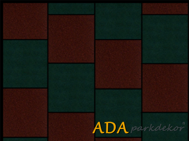 01-61000 Kauçuk Karo Zemin Kaplama(Kırmızı ve Yeşil)