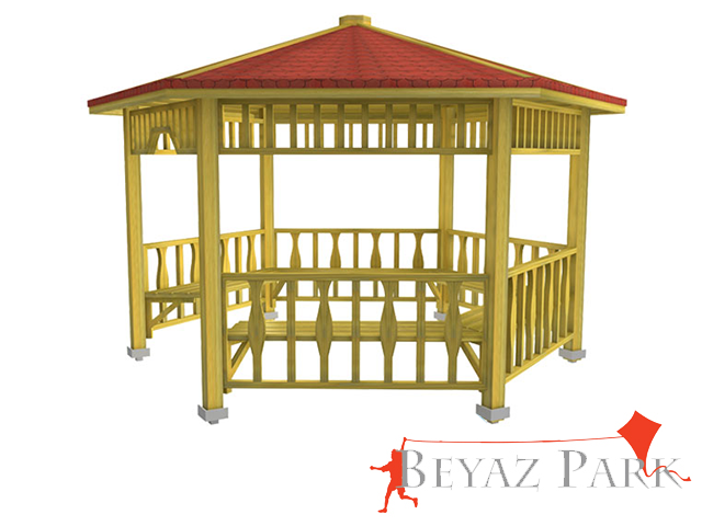 08 - 70140 Ahşap Kamelya Altıgen 300(L)x300(W)x290(H)