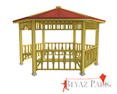 08 - 70140 Ahşap Kamelya Altıgen 300(L)x300(W)x290(H)