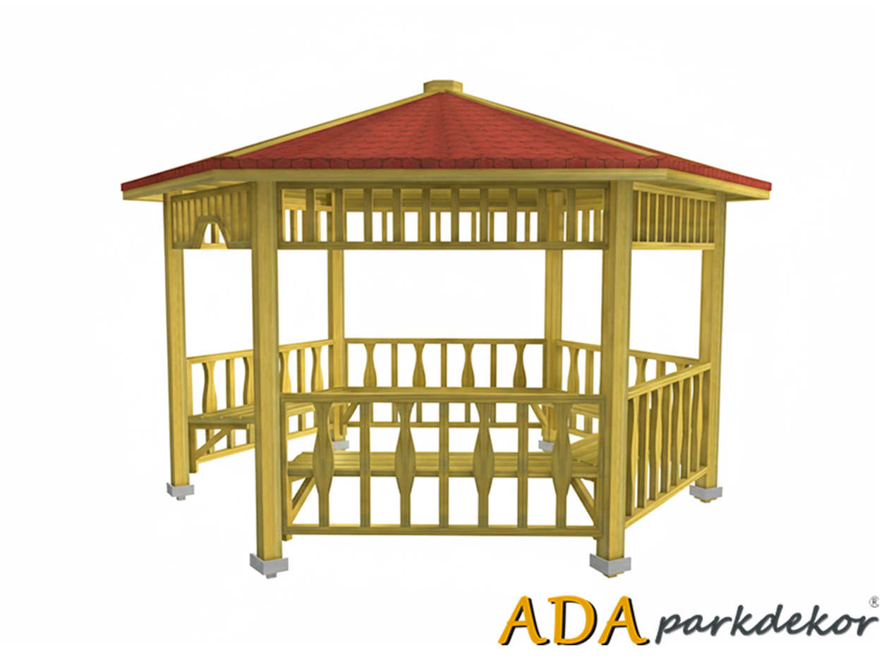 08 - 70140 Ahşap Kamelya Altıgen 300(L)x300(W)x290(H)