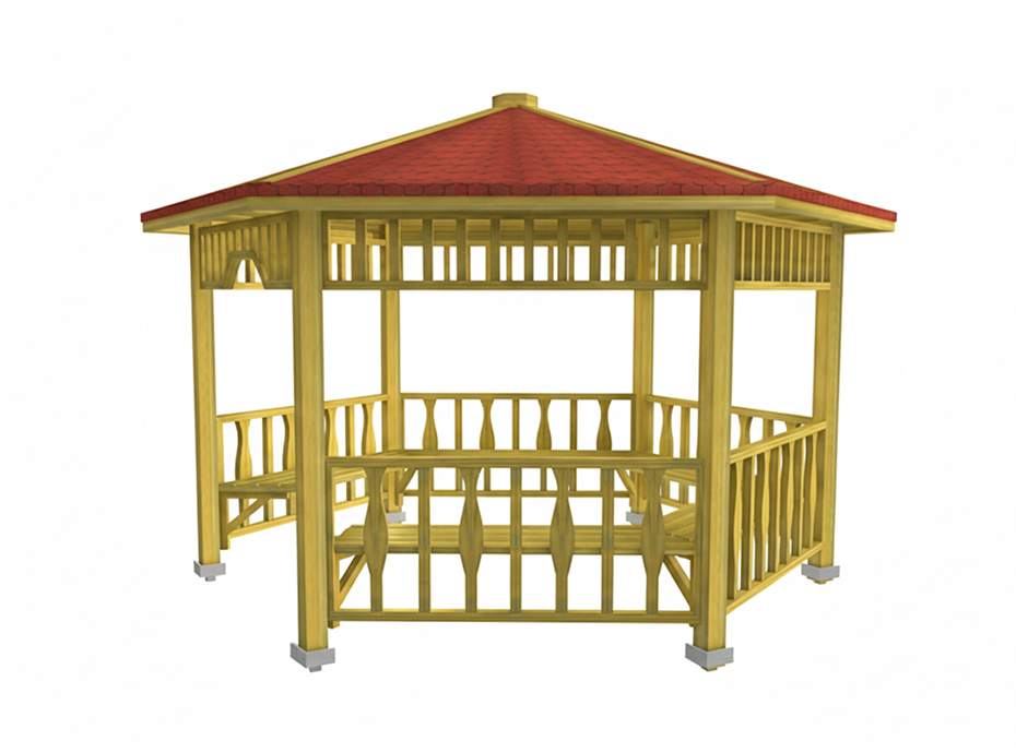 08 - 70140 Ahşap Kamelya Altıgen 300(L)x300(W)x290(H)