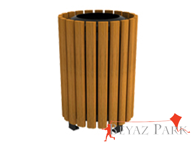 01 - 70901 Dış Mekan Ahşap Çöp Kovası 35(W)x57(H)
