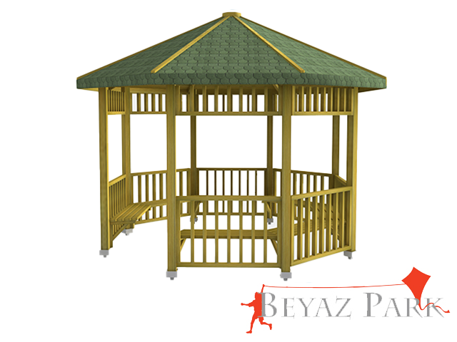 09 - 70159 Ahşap Kamelya Sekizgen 400(L)x400(W)x300(H) cm