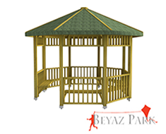 09 - 70159 Ahşap Kamelya Sekizgen 400(L)x400(W)x300(H) cm