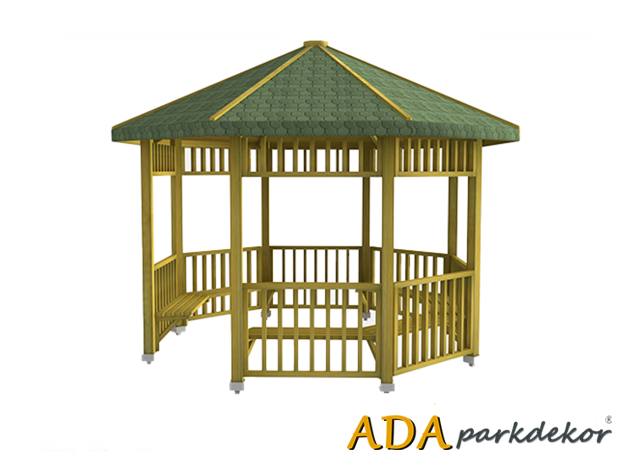 09 - 70159 Ahşap Kamelya Sekizgen 400(L)x400(W)x300(H) cm