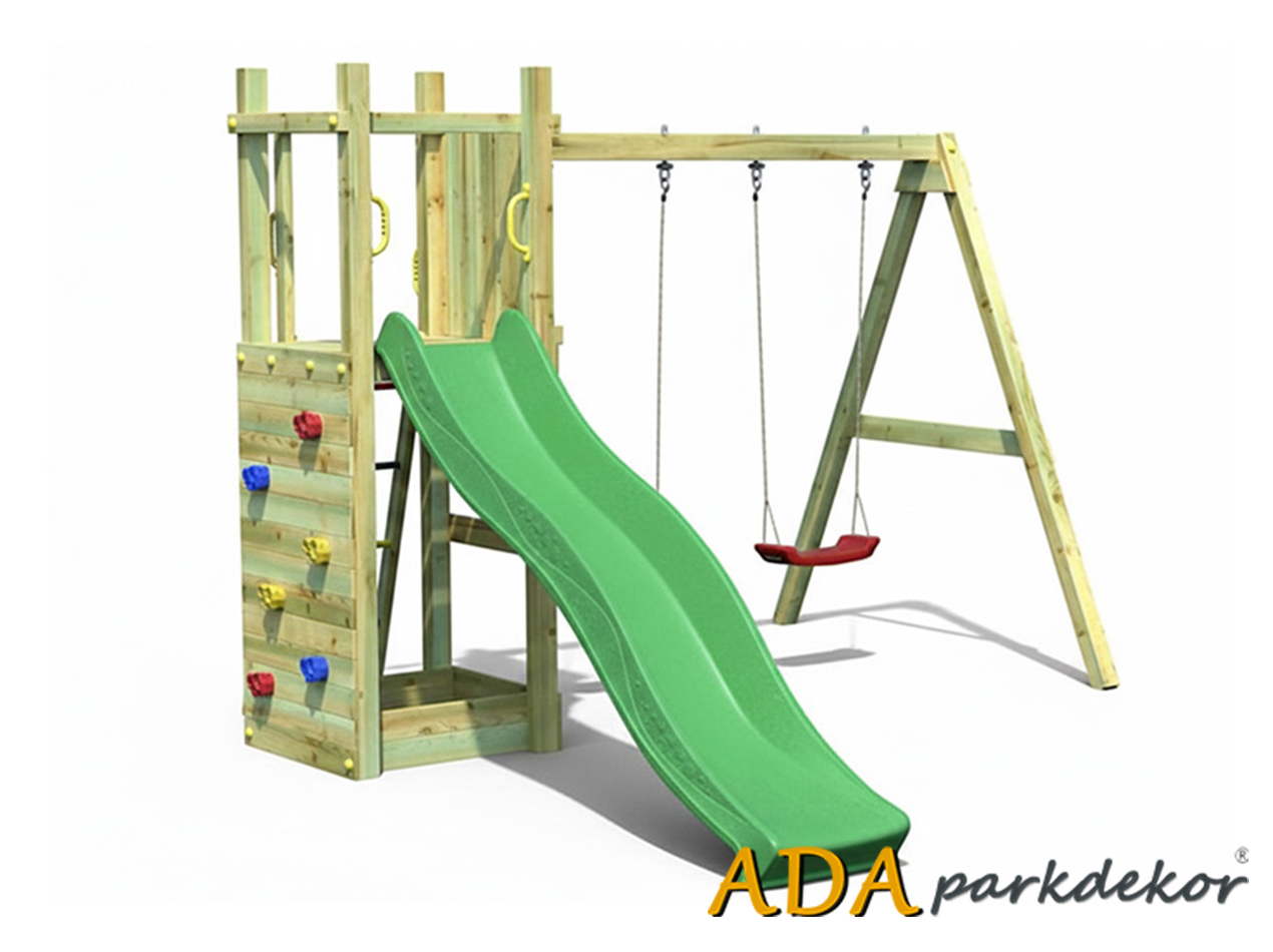 30675 Salıncaklı Tırmanmalı Kaydırak Seti