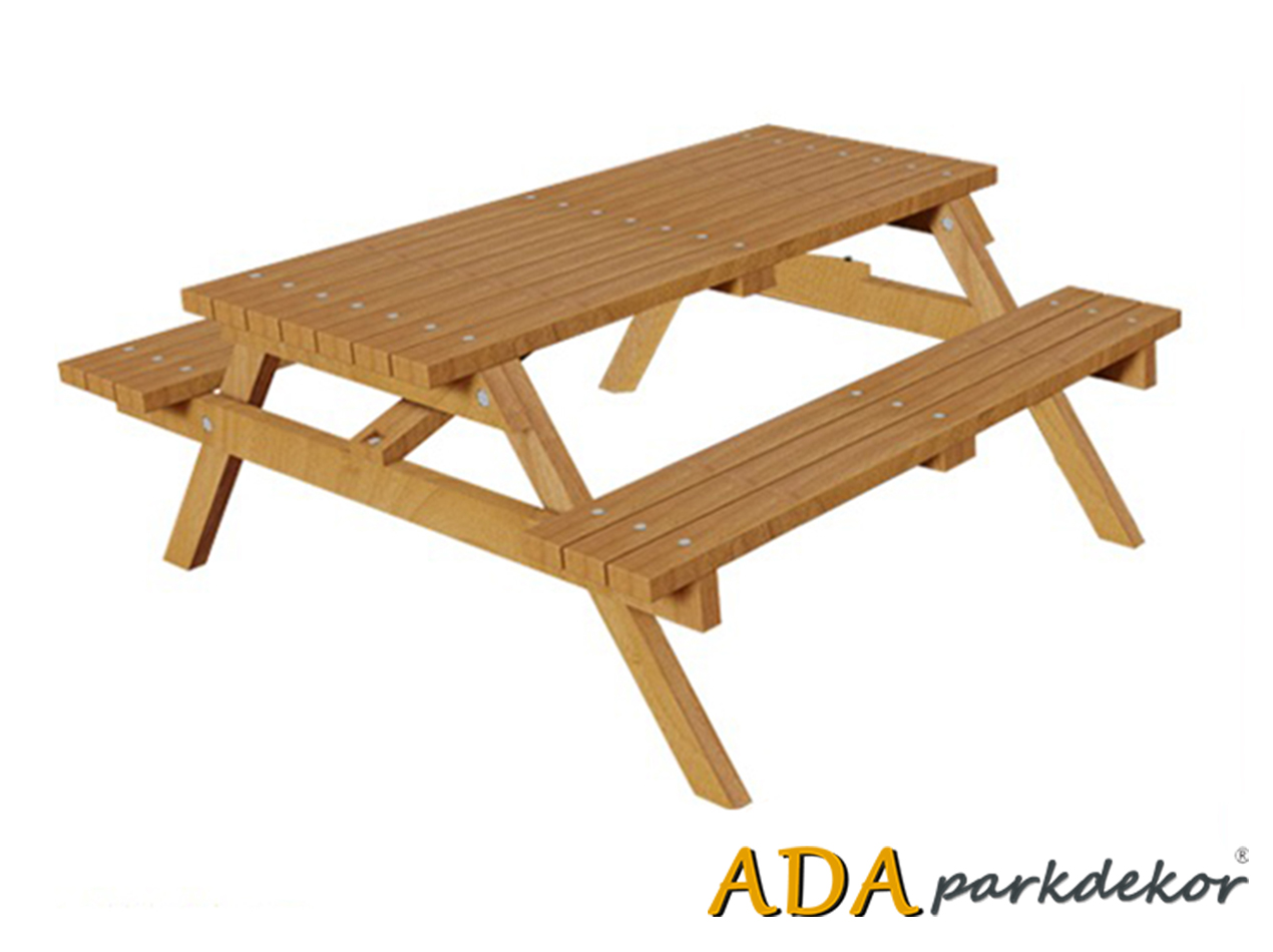 01 - 70514 Piknik Masası (Ahşap Masa) 145(L)x180(W)x75(H)