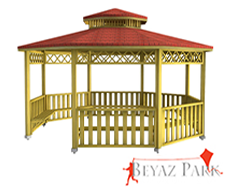 10 - 70171 Ahşap Kamelya Sekizgen 500(L)x500(W)x330(H)