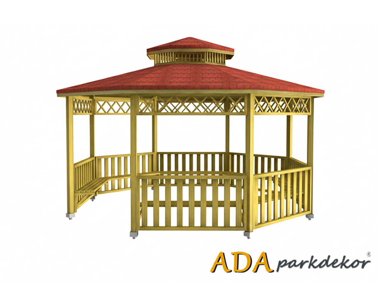 10 - 70171 Ahşap Kamelya Sekizgen 500(L)x500(W)x330(H)