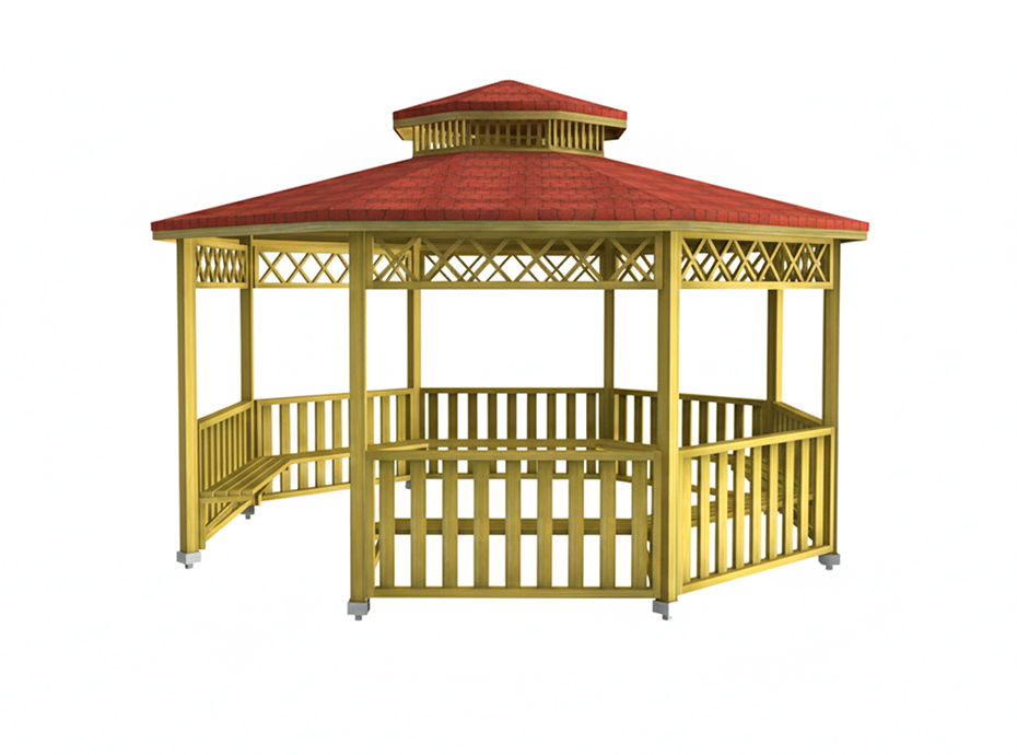 10 - 70171 Ahşap Kamelya Sekizgen 500(L)x500(W)x330(H)