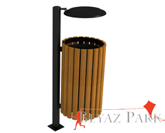 02 - 70940 Dış Mekan Ahşap Çöp Kovası