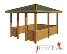 04 -  70216 Ahşap Kamelya Dikdörtgen 300(L)x400(W)x300(H)