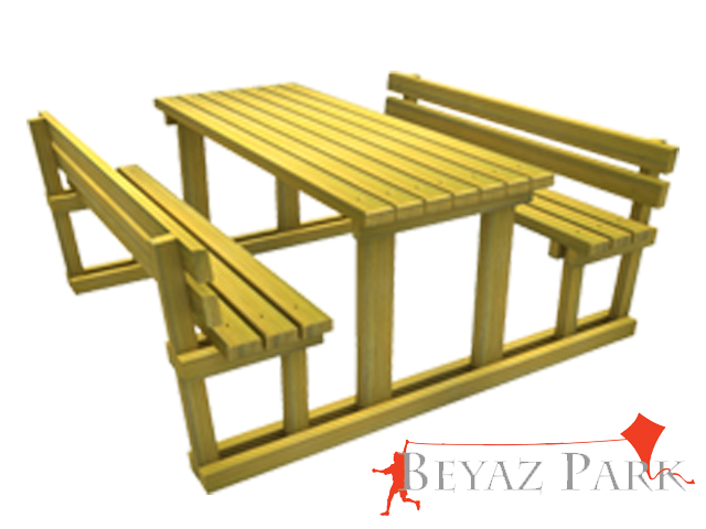 02 - 70520 Piknik Masası (Ahşap Masa) 195(L)x180(W)x80(H)