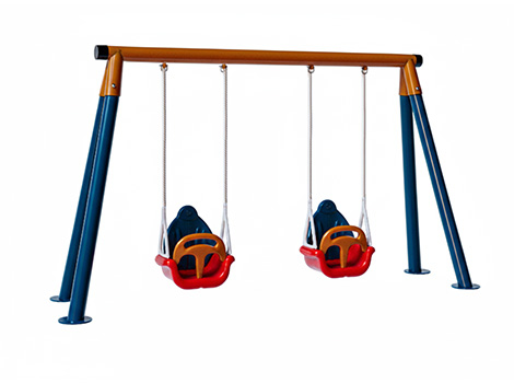 30713 - Metal İkili Bahçe Bebek ve Çocuk Salıncak Seti