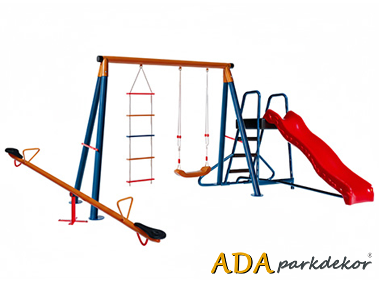 30722 - Çok Aktiviteli Kaydıraklı Bahçe Salıncak Seti