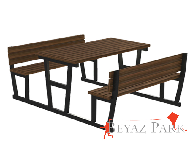 05 - 70553 Piknik Masası (Metal Ayaklı) 195(L)x190(W)x80(H)