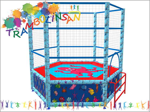 08 - 40618 - Step Trambolin (Altıgen File Korumalı) Çap:265 cm