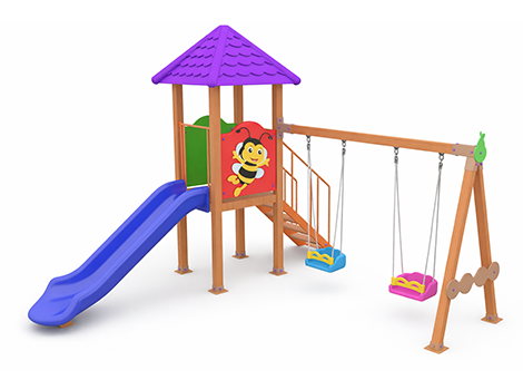 Ahşap Seri Çocuk Oyun Parkı - Park 01