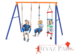 01 - 30710 - Metal Tırmanmalı Bahçe Salıncak Seti