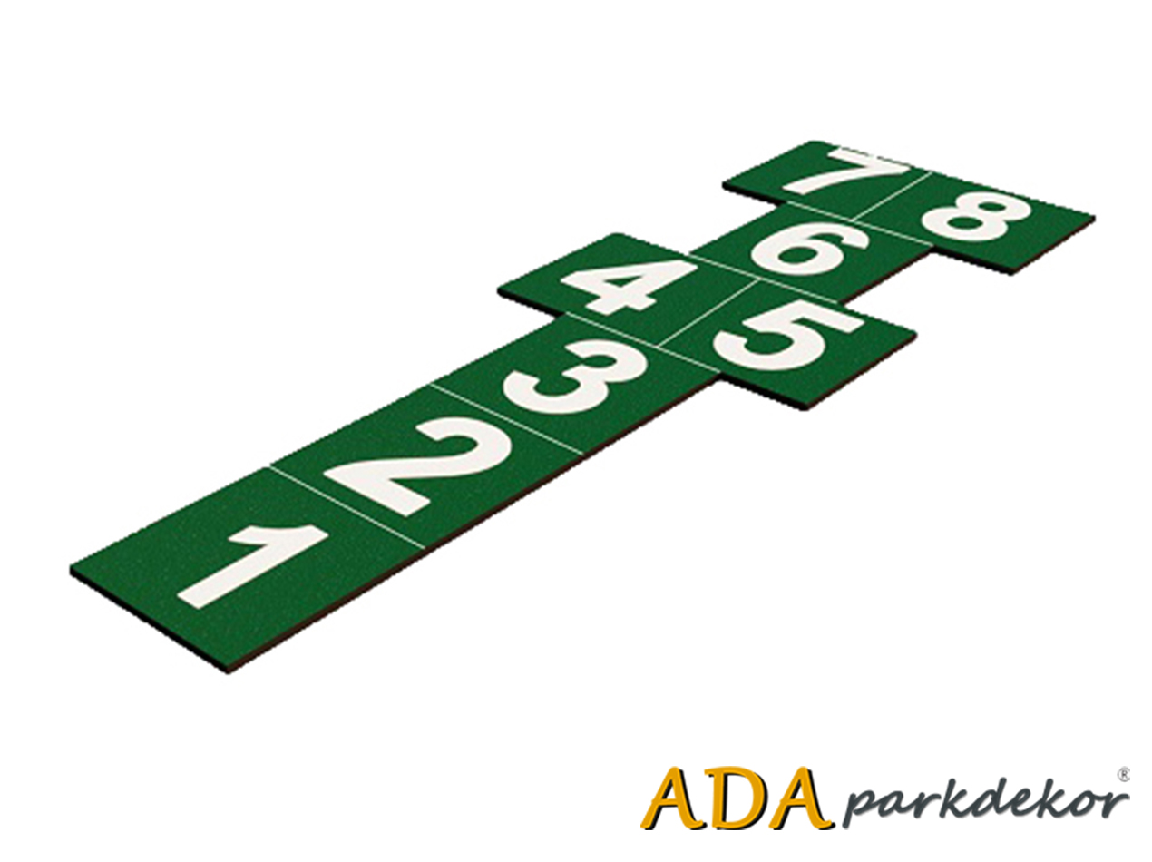 03-61500 Rakam Seksek Oyun Takımı 8'Lİ (40x40x2cm Bordo-Sarı-Siyah-Yeşil ve Beyaz)