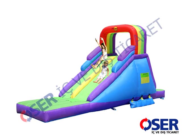 46 - 30501 - Şişme Oyun Parkı (İkili Gökkuşağı Kaydırak)