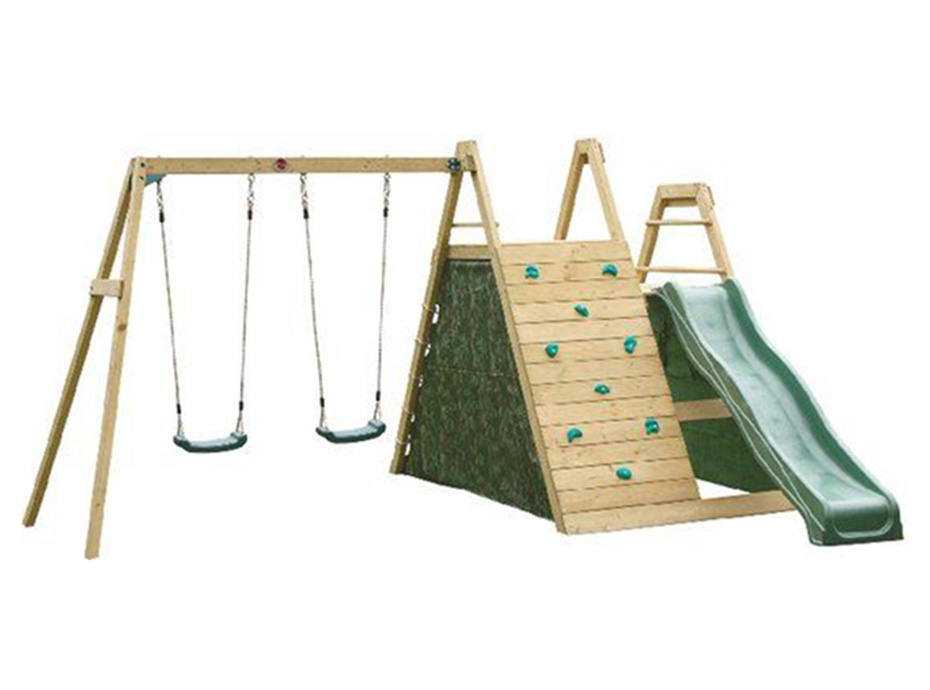 30677 Tırmanmalı Kaydıraklı İkili Salıncaklı Set